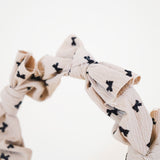 Beige Airy Ribbon Headband