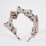 Beige Airy Ribbon Headband