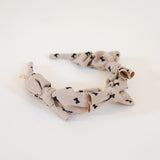 Beige Airy Ribbon Headband