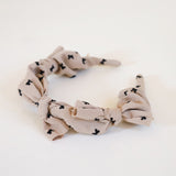 Beige Airy Ribbon Headband