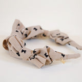 Beige Airy Ribbon Headband