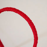Bright Red Gather Silk Headband