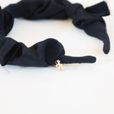 Black Airy Ribbon Headband