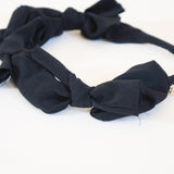 Black Airy Ribbon Headband
