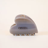 Cloud Gray Heart Clip