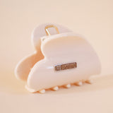Ivory White Heart Clip