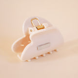 Ivory White Heart Clip