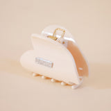 Ivory White Heart Clip