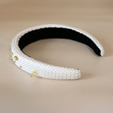 OG Headband White Gold Dot