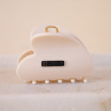 Ivory White Heart Clip