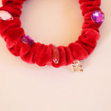 Velour Red Jewel Mini Scrunchie