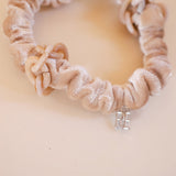 Velour Brown Chain Mini Scrunchie