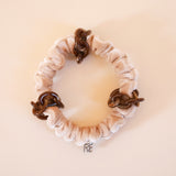 Velour Brown Chocolate Chain Mini Scrunchie