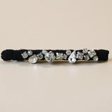 Straight Hair Clip Black Silver