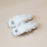 White Moko Fur Hair Pin