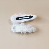 White Moko Fur Hair Pin