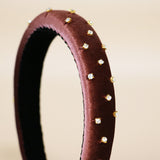 Slender Headband Velor Wine Pink