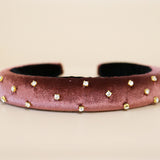 Slender Headband Velor Wine Pink