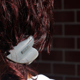 Cloud Gray Heart Clip