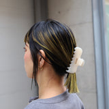 Milky White Gloss Hair Clip