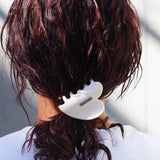 Ivory White Heart Clip