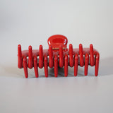 Terracotta Red Gloss Hair Clip