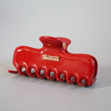Terracotta Red Gloss Hair Clip