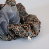 Croco Jacquard Organdy Ring Scrunchie
