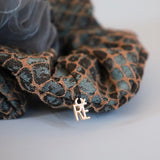 Croco Jacquard Organdy Ring Scrunchie