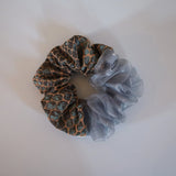 Croco Jacquard Organdy Half Scrunchie