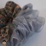 Croco Jacquard Organdy Half Scrunchie