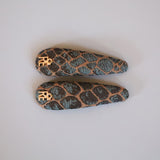 Hair Pin Croco Jacquard