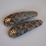 Hair Pin Croco Jacquard