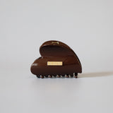 Cocoa Brown Heart Clip