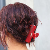 Terracotta Red Gloss Hair Clip