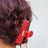 Terracotta Red Gloss Hair Clip