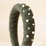 OG Headband Green Knit Pearl