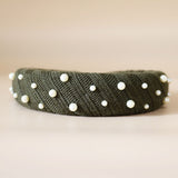 OG Headband Green Knit Pearl