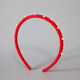 Tight Suede Headband Red