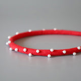 Tight Suede Headband Red