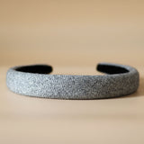 Slender Headband Grey Wool No Studs