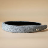 Slender Headband Grey Wool No Studs