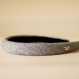 Slender Headband Brown Wool No Studs