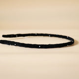 Narrow Headband Black Dot No Studs