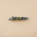 Straight Hair Clip Silver Mix