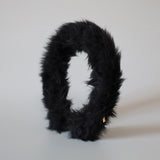 Black Fur Headband