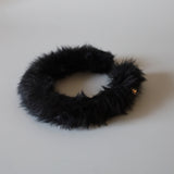 Black Fur Headband
