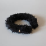 Black Fur Headband