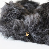 Black Fur Scrunchie