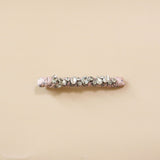 Straight Hair Clip Pink Silver